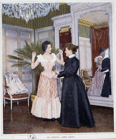 Sessione di prova del corsetto da Léoty da French School