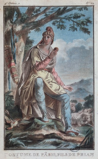 Costume per Paride come pastore sul Monte Ida da French School