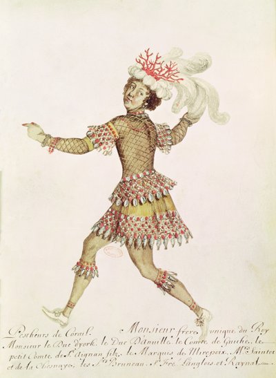 Costume per un pescatore di coralli per Le nozze di Teti e Peleo di Francesco Cavalli (1602-76) 1654 da French School