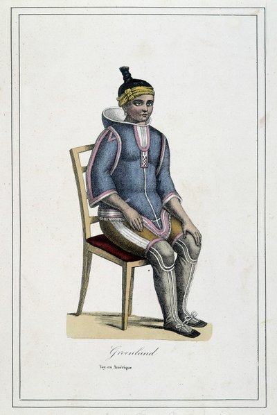 Costume del Greenland - in “Album des voyages, les peuples de la terre” di Abbé Paul Jouhanneaud da French School