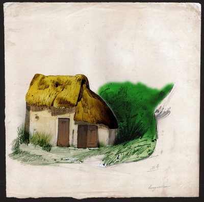 Cottage in Francia (disegno, ca. 1830) da French School