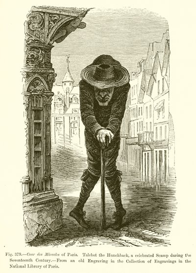 Cour des Miracles di Parigi. Talebot il gobbo, un celebre furfante del XVII secolo da French School