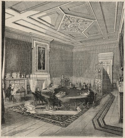 Cour des comptes - salle des comités - Incisione in "Tableau-de-Paris" di Edmond Texier 1852 da French School