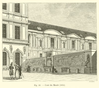 Cortile del Museo, 1834 da French School