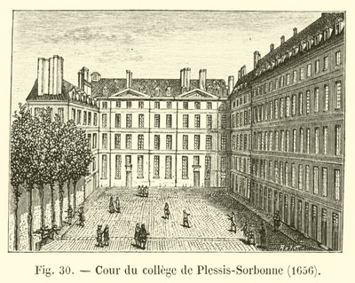 Cortile del collegio di Plessis-Sorbonne, 1656 da French School
