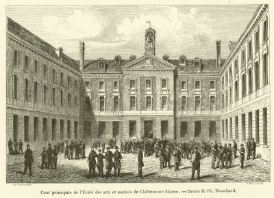 Cortile principale della Scuola delle arti e mestieri di Chalons-sur-Marne da French School
