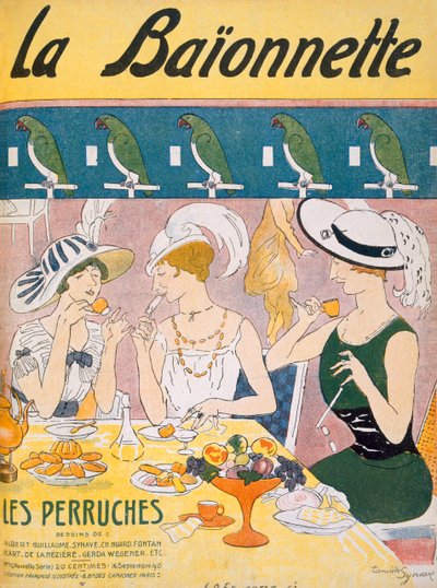 Illustrazione di copertina della rivista La Baionnette, 1914-18 da French School