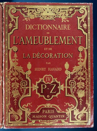 Copertina del Dizionario di Mobili e Decorazioni da French School