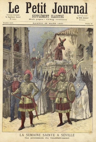 Copertina di Le Petit Journal, 28 marzo 1891 da French School