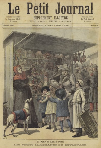 Copertina di Le Petit Journal, 2 gennaio 1892 da French School