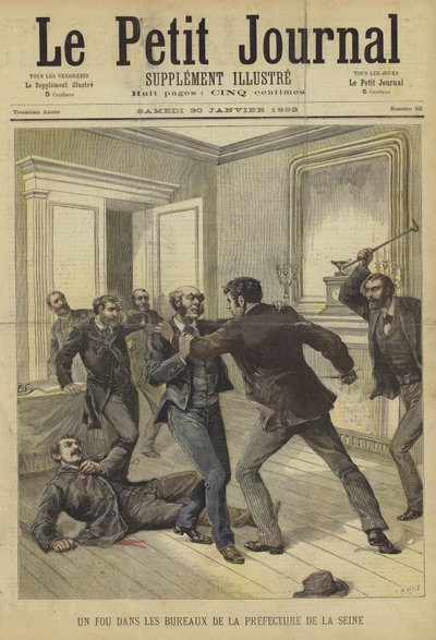 Copertina di Le Petit Journal, 30 gennaio 1892 da French School