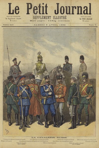 Copertina di Le Petit Journal, 9 aprile 1892 da French School