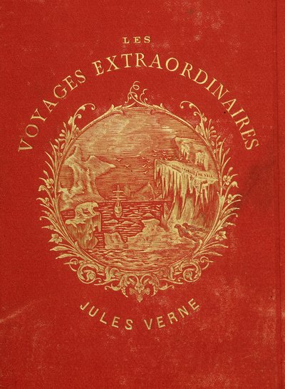 Copertina della collezione "I Viaggi Straordinari" di Jules Verne. Fine del XIX secolo. da French School