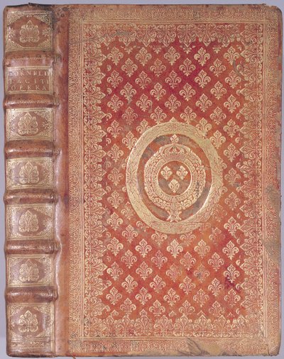 Copertina delle opere di Tacito (55-120) con lo stemma di Luigi XIV (1638-1715) da French School