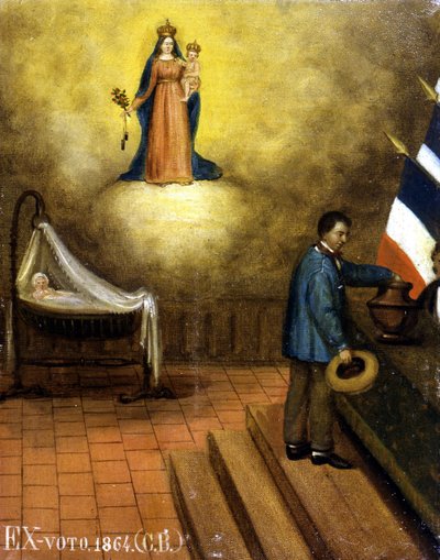 Culla in un seggio elettorale - ex-voto, Museo di Jouques da French School