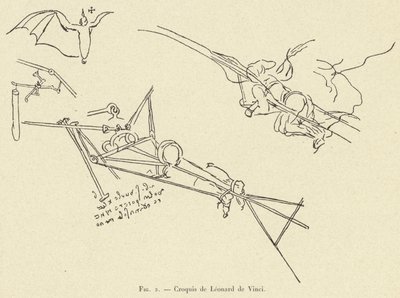 Schizzo di Leonardo da Vinci da French School