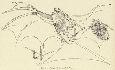 Schizzo di Leonardo da Vinci da French School