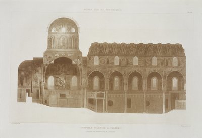 Sezione trasversale della Cappella Palatina, Palermo, Sicilia, da Fragments d