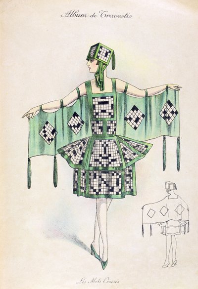 Costume da cruciverba, c.1920 da French School