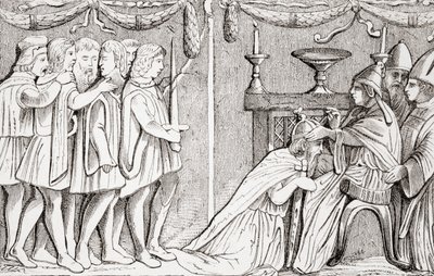 Incoronazione di Sigismondo come Sacro Romano Imperatore da Papa Eugenio IV nel 1433, da "L