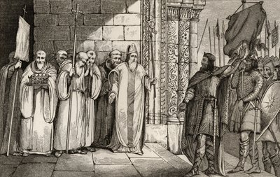 Dagoberto che abbassa lo stendardo a St. Denis, da 
