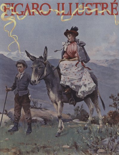 Dans la Montagne. Copertina di Le Figaro Illustré, settembre 1894 da French School