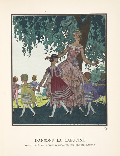 Dansons la Capucine, da una collezione di figurini di moda da French School