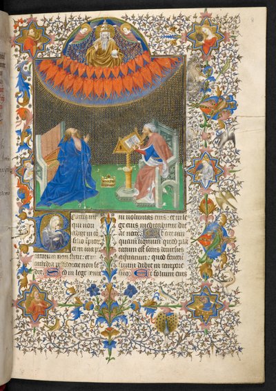 Davide e il Signore, Breviario di Giovanni Senza Paura, Add. 35311, f.8r da French School