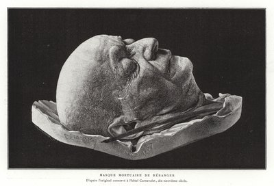 Maschera mortuaria di Pierre-Jean de Béranger, poeta e cantautore francese da French School