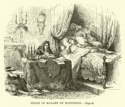 Morte di Madame de Maintenon da French School