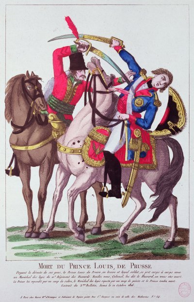 Morte del Principe Luigi di Prussia, 10 ottobre 1806 da French School