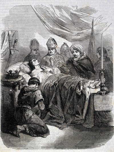 Morte di San Luigi in Palestina nel 1270 - in 