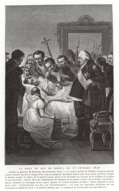 Morte del duca di Berry, 13 febbraio 1820 da French School