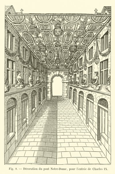Decorazione del ponte Notre-Dame, per l