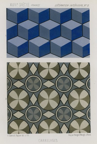 Piastrelle decorative del XVII secolo da French School