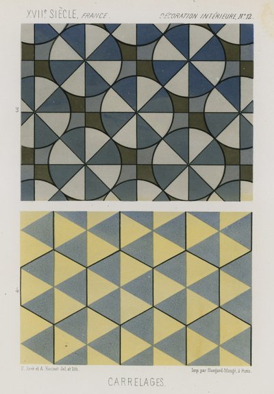 Piastrelle decorative del XVII secolo da French School