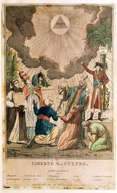Decreto che istituisce la libertà di culto, novembre 1799 da French School