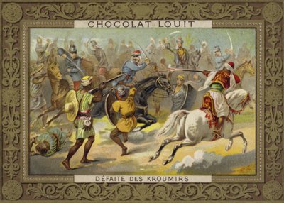 Sconfitta dei Kroumir da parte dei francesi, Tunisia, 1881 da French School