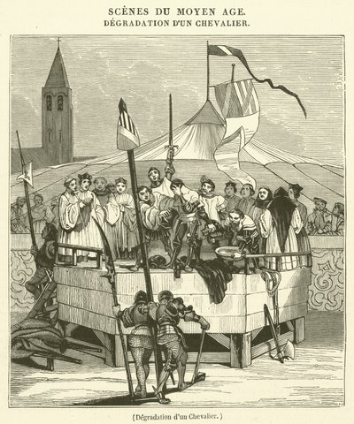 Degrado di un cavaliere (incisione) da French School