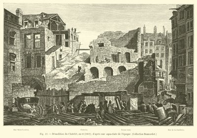 Demolizione del Chatelet, anno 10, 1802 da French School