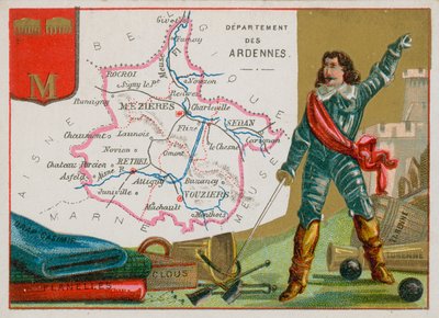 Dipartimento delle Ardenne nel nord-est della Francia da French School
