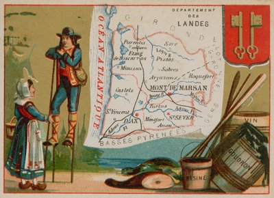 Dipartimento delle Landes nel sud della Francia da French School