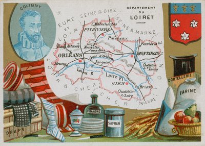 Dipartimento del Loiret nel centro-nord della Francia da French School