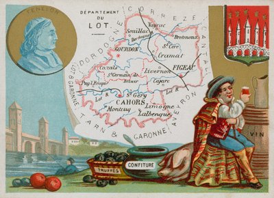 Dipartimento del Lot nel sud-ovest della Francia da French School