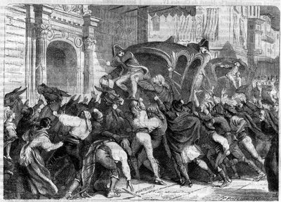 Partenza del re Ferdinando VII per Bayonne 1808 da French School
