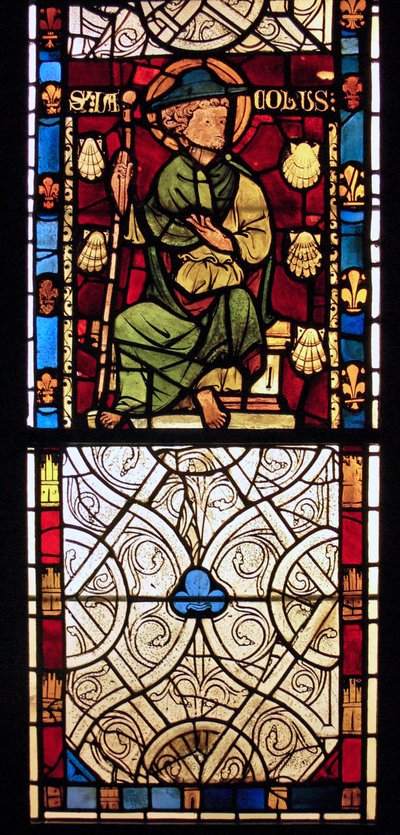 San Giacomo: grisaille dalla Chapelle du Chateau, Rouen? da French School