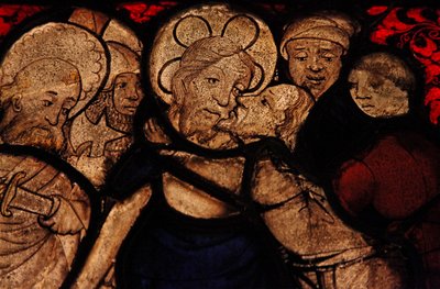 Dettaglio del Tradimento di Giuda, originariamente dalla Chiesa di Betton, Bretagna da French School