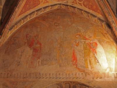 Crocifissione con Maria e San Giovanni da French School