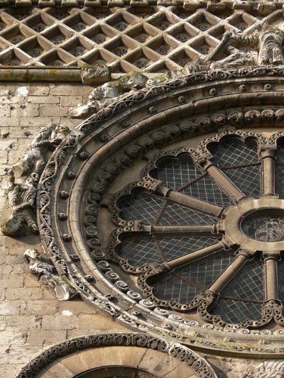 Raffigurante la Ruota della Fortuna sulla facciata nord da French School
