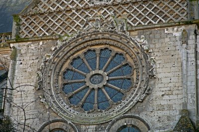 Raffigurante la Ruota della Fortuna sulla facciata nord da French School